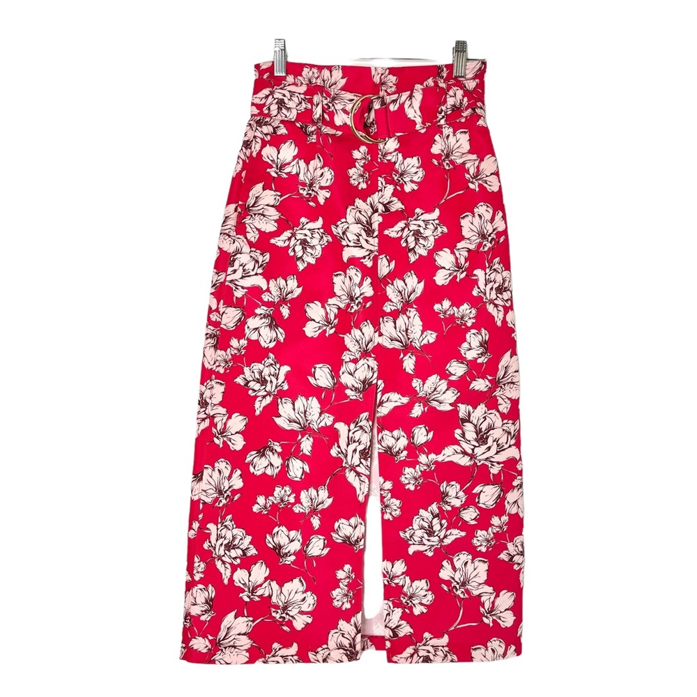 AMUR | ODINA Fuchsia High-Waisted Floral Long Skirt Sz 0 - Picture 4 of 15